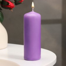 Candle - cylinder, 4 × 12 cm, 15 hours, lavender