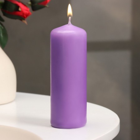 Candle - cylinder, 4 × 12 cm, 15 hours, lavender
