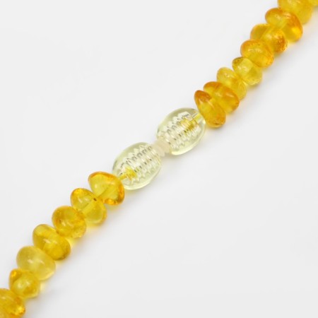 Beads "amber" Processed crumbs, rainbow, 45cm-2
