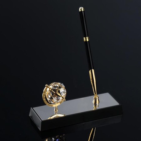 Pen on the stand "Globe", 16 × 6 × 20 cm, with crystals