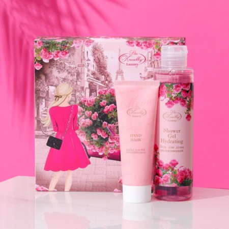 Gift set of Liss Kroully: hand mask, 75 ml + shower gel, 260 ml