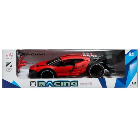 Radio -controlled machine "Racing", smoke, 1:12, with a battery, red color red-8