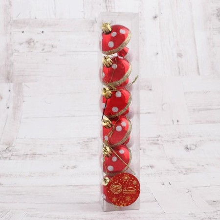 Christmas tree decoration "mushroom" (set 6 pcs) 4.5x6 cm-1