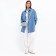 Bag Women's Cross-Bodi with a zipper, blue color