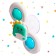 A set of spinners on the suction cup "Funny animals", 3 pcs.