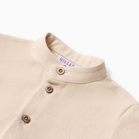 A set for a boy (shirt, shorts) minku, beige color, height 74-80-1