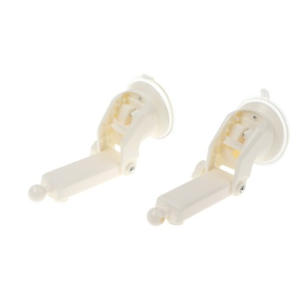 Holder on a suction cup with a clip for a lamp, ritter, white, 2pcs