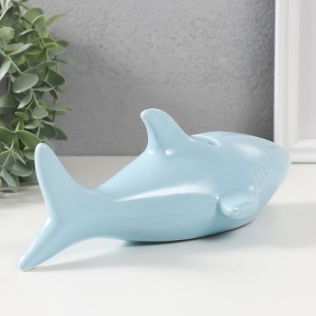 Piggy bank Ceramics "Blue Shark" 24.5x12.5x11 cm-1