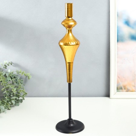 Summary Metal for 1 candle "Rafael" aged bronze 12x12x49 cm-1