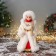Snow Maiden "chic" in a white-red fur coat and mittens, moves, 40 cm