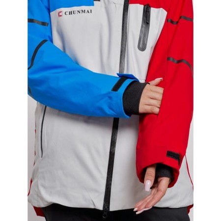 Ski costume female winter, size 48, red color-9
