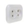 Kuntsevo socket Valentina, 10 A, 230 V, double, hidden, white