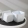 Kashpo with the insert "gloss", 1.2 l (0.8 l), white color