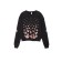 Female sweatshirt CONTE ELEGANT, XXS size, Black-Dusty Rose color