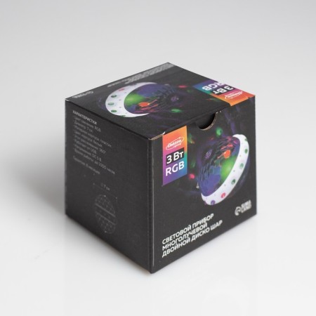 Light device "Double disco-char" 7 cm, glow RGB, 5 V-4