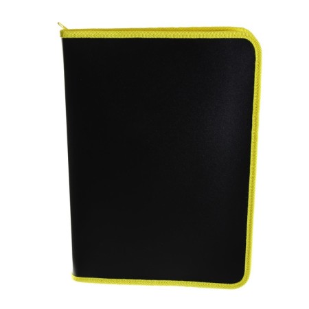 Plastic folder A4, 325 x 230 x 25 mm, lightning around, calligrata "office", PM-A4-11, 0.5 mm, color, texture "sand", black/yellow-1