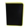 Plastic folder A4, 325 x 230 x 25 mm, lightning around, calligrata "office", PM-A4-11, 0.5 mm, color, texture "sand", black/yellow