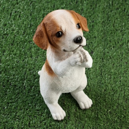 Garden figure "A begging dog" 10x16x22cm-4