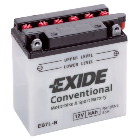Battery EXIDE 8 Ah EB7L-B (YB7L-B, 12N7-3B), reverse polarity
