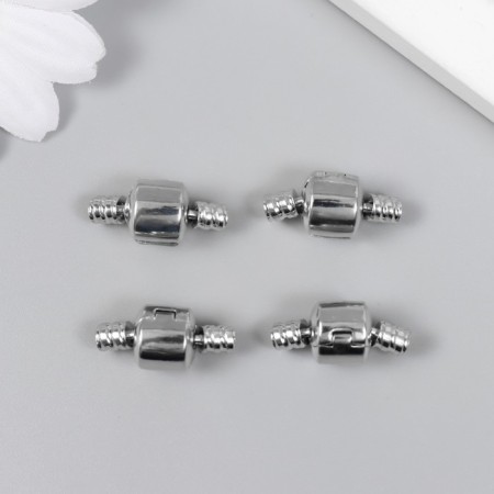 Castle metal for a bracelet with a latch, external d = 0.4 cm silver-1