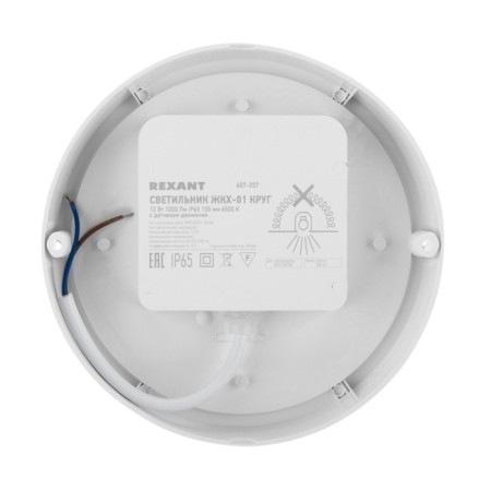 Luminer LED LED dust -proof circle IP65 12W 1000lm 6500K with microwave sensor-5