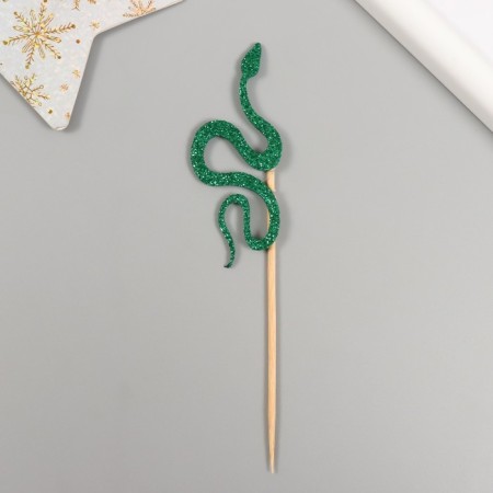 Decor for creativity "Green Snake" 12.5 cm (set 6 pcs)-2