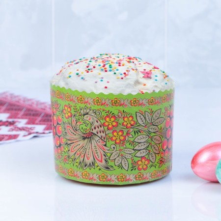 Paper form for cake "Khokhloma Mix" 134 x 100 mm