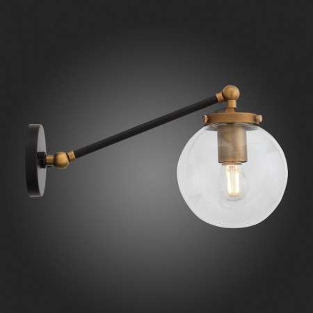 Sconces st. SL234.411.01. Varieta. 1x40 W, E27, 14x21 cm, black color, gold-4