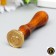 Printing for wax with a wooden handle "Crown with the letter V" 9x2.5x2.5 cm
