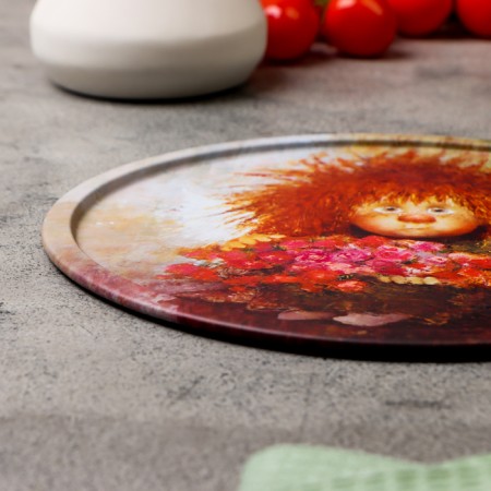 Tray "how good roses were, 20 x 0.4 x 0.32 cm, metal-2