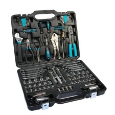 A set of manual tools Bort BTK-123, CRV steel, 123 items in the suitcase