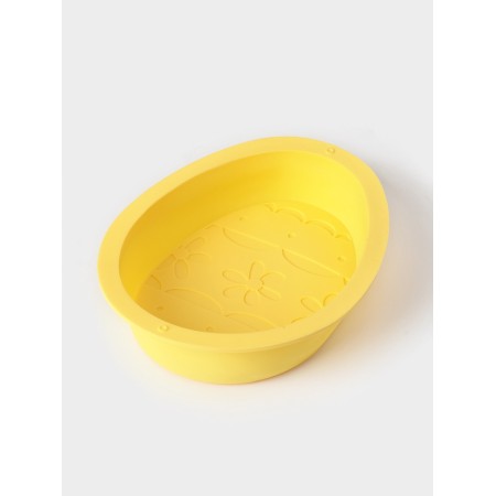 Baking uniform "Easter egg", 20.5 × 15.7 × 4.4 cm, silicone, yellow-1