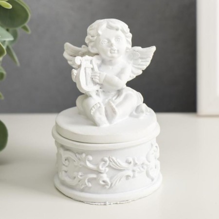 Polystone box "Snowty Angel Musician" MIX 5.5x5x8.5 cm-2
