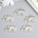 Decor for creativity Metal "Frowned Elephant" Silver Set 5 pcs 2.1x2.8x0.4 cm