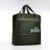 Road bag with lightning, with an increase, external pocket, long belt, khaki color
