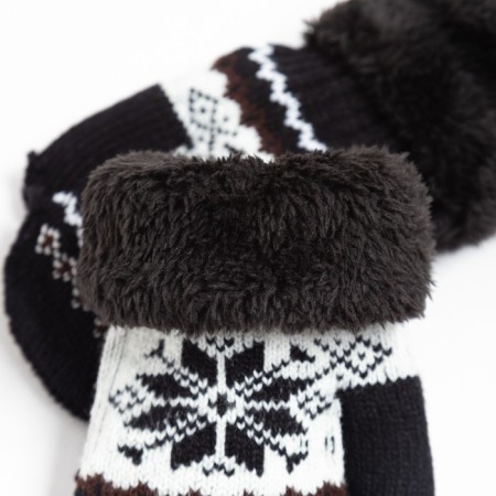 Baby mittens, black color, size 13 (2-4 years)-2