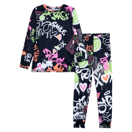 Thermal complex for girls: trousers, sweatshirt, height 146 cm-3