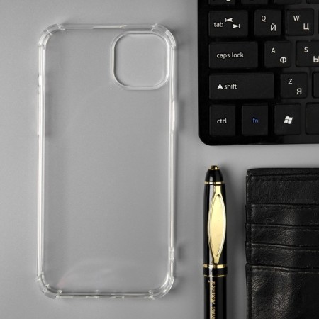 Pero cover for Apple iPhone 15 Plus, silicone, transparent, reinforced-1