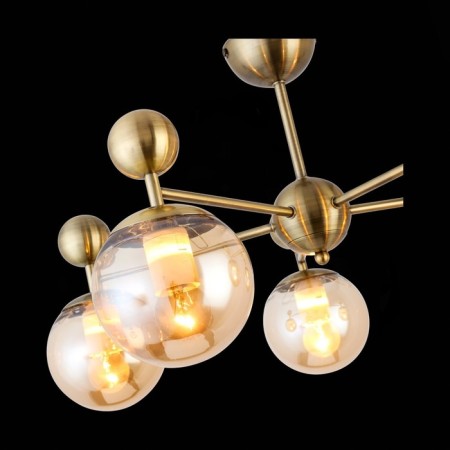 Ceiling EVOLUCE lamp. Sle106302-05. Pechio. 5x60 watts, E27, 63x63x34 cm, bronze color-6