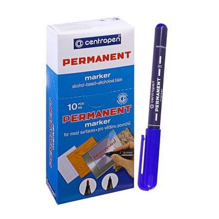 Permanent marker 3.3 mm centropen 2836, line 2 mm, blue color