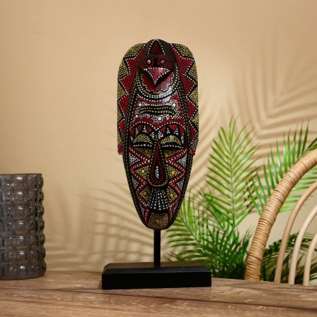 Mask "Miracle" on the stand, Albezia 15x10x43 cm-1