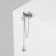 Earr "Kaff" two stars, white color in silver