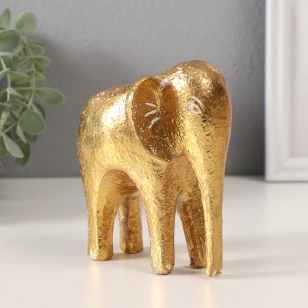 Polystone souvenir "Abstraction. Golden Elephant" 10.8x8.2x11.7 cm-1