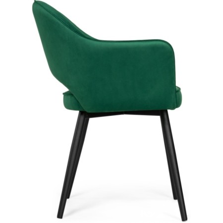 Chair on a metal frame Ouster MR-19 metal/velor, black/green 59x59x80 cm-2