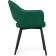 Chair on a metal frame Ouster MR-19 metal/velor, black/green 59x59x80 cm