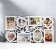 Photo frame plastic in 8 photos 10x15 cm, 10x10 cm "Interest" White 58x32 cm