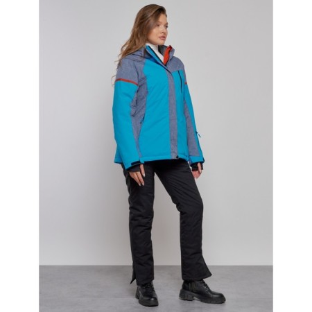 Ski jacket female winter, size 54, blue color-15