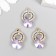 Decor for creativity metal, rhinestones "Double ring with a pebble" 2x1.5 cm