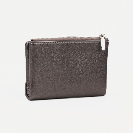Women's wallet on the button, bronze color-1