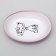 Keramic "cute kisa" saucer 200 ml 15.7 x 11.3 x 3.8 cm, pink